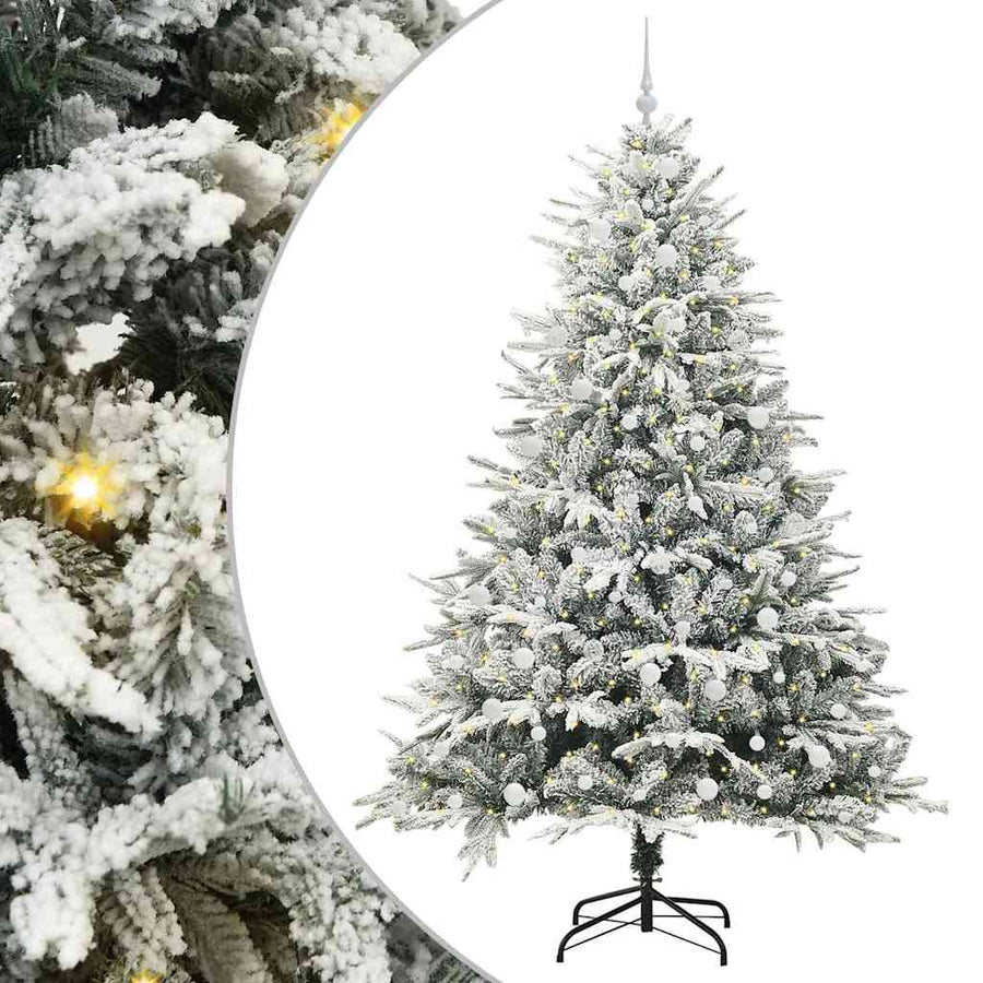 Artificial Pre-lit Kerstboom met Ballenset Groen 240 cm