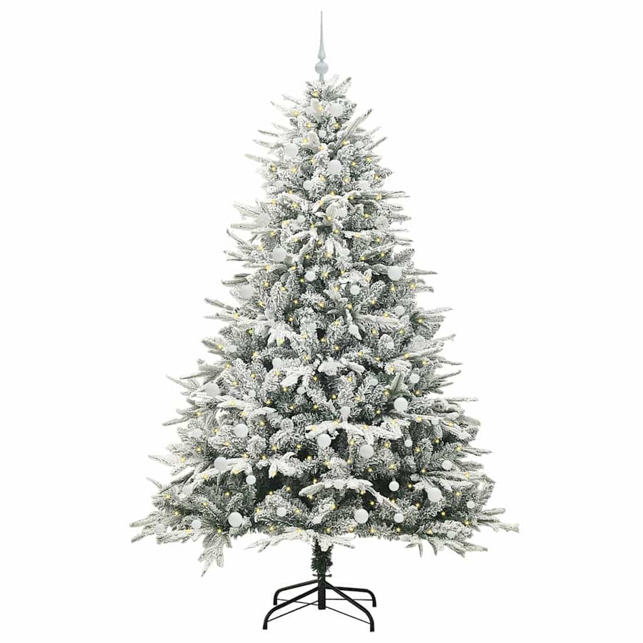Artificial Pre-lit Kerstboom met Ballenset Groen 240 cm