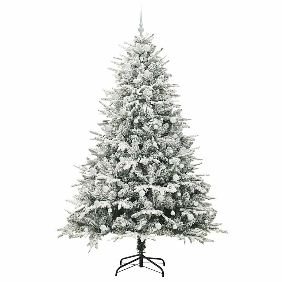 Artificial Pre-lit Kerstboom met Ballenset Groen 240 cm