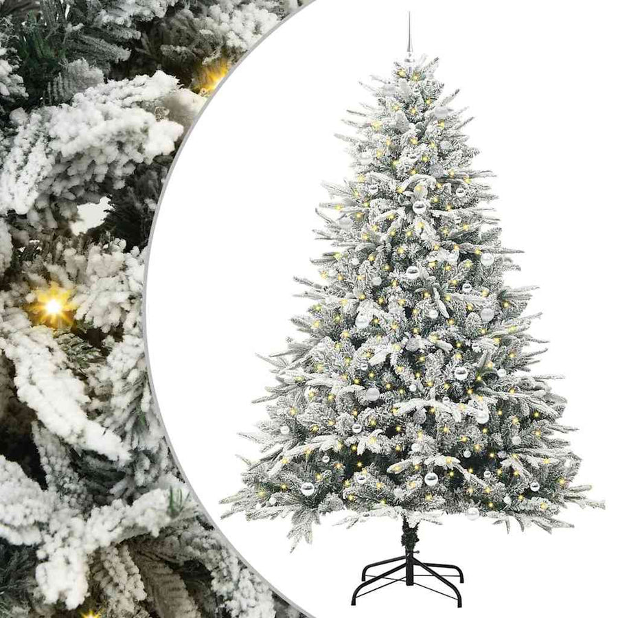 Artificial Pre-lit Kerstboom met Ballenset Groen 240 cm