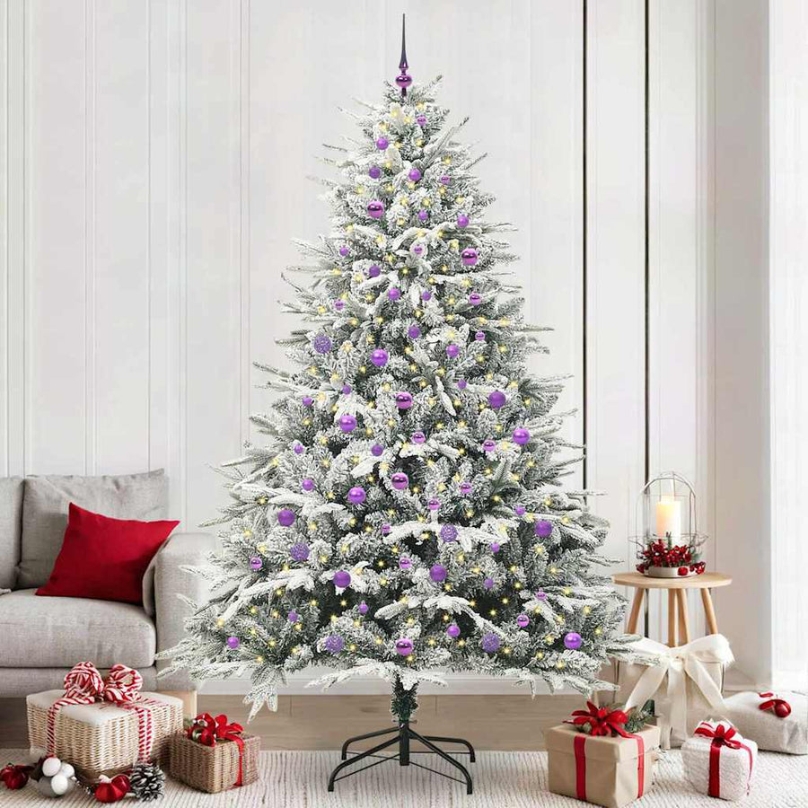 Artificial Pre-lit Kerstboom met Ballenset Groen 240 cm