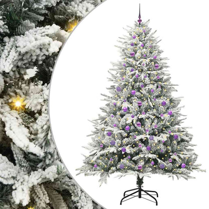Artificial Pre-lit Kerstboom met Ballenset Groen 240 cm