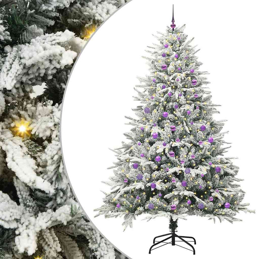 Artificial Pre-lit Kerstboom met Ballenset Groen 240 cm