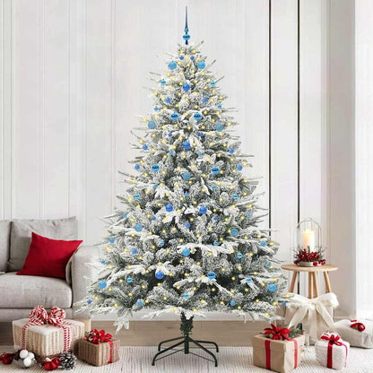 Artificial Pre-lit Kerstboom met Ballenset Groen 240 cm
