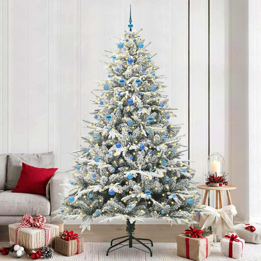 Artificial Pre-lit Kerstboom met Ballenset Groen 240 cm