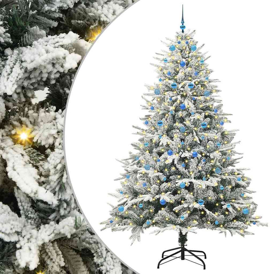 Artificial Pre-lit Kerstboom met Ballenset Groen 240 cm
