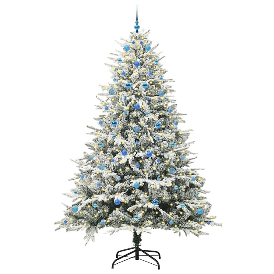 Artificial Pre-lit Kerstboom met Ballenset Groen 240 cm