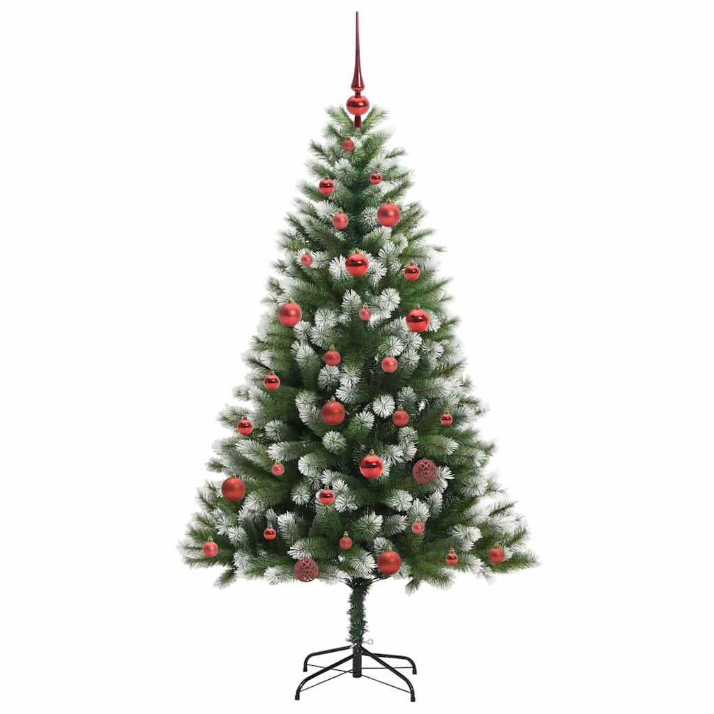 Kunstmatige scharnierkerstboom met bedekte sneeuw 150 cm