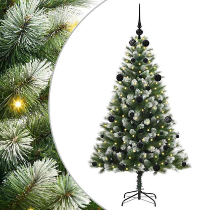 Kunstmatige scharnierkerstboom met bedekte sneeuw 150 cm