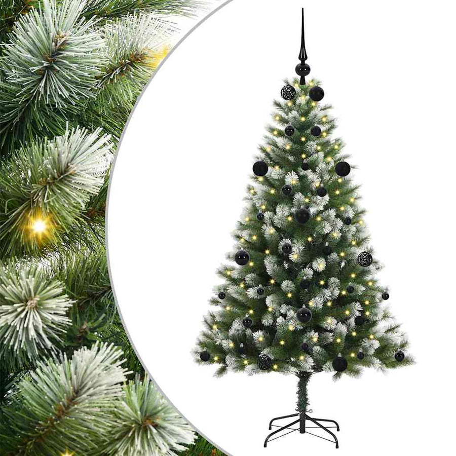 Kunstmatige scharnierkerstboom met bedekte sneeuw 150 cm
