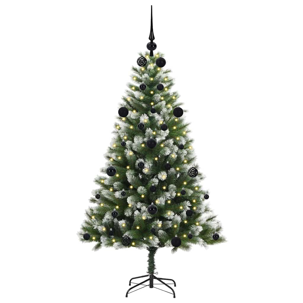 Kunstmatige scharnierkerstboom met bedekte sneeuw 150 cm