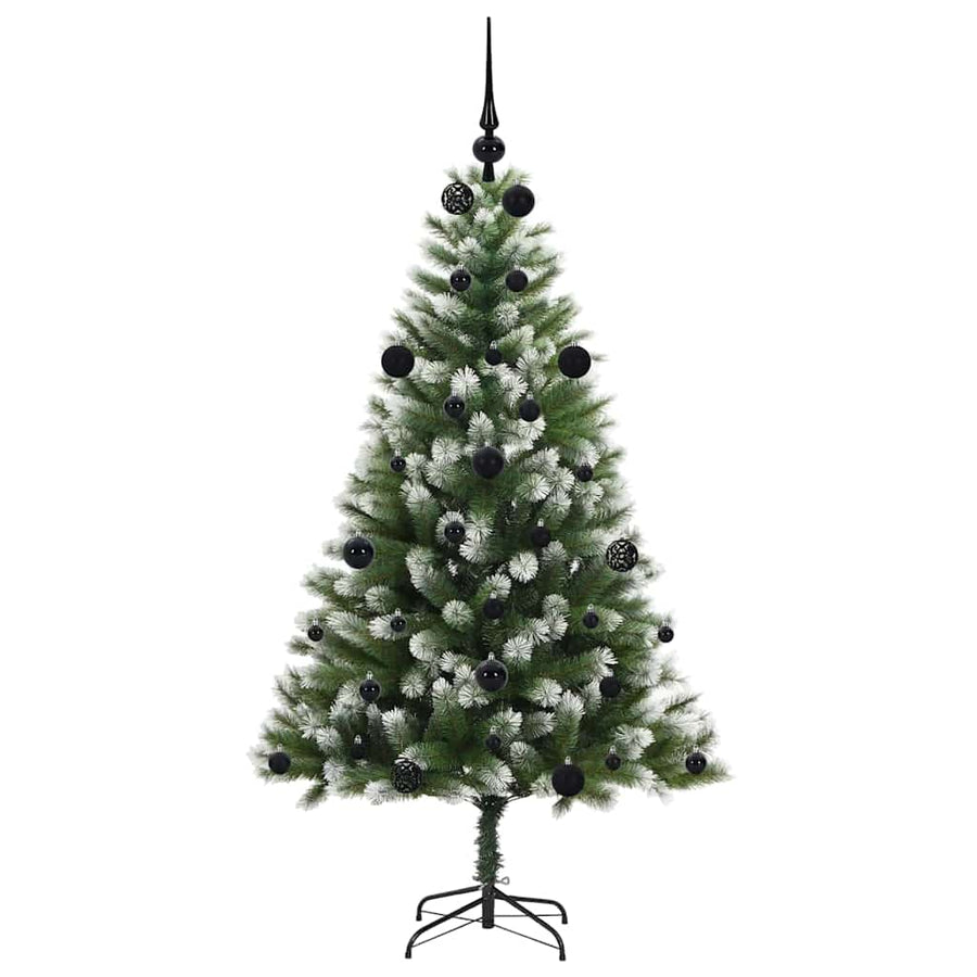 Kunstmatige scharnierkerstboom met bedekte sneeuw 150 cm
