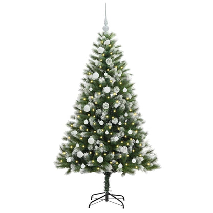 Kunstmatige scharnierkerstboom met bedekte sneeuw 150 cm