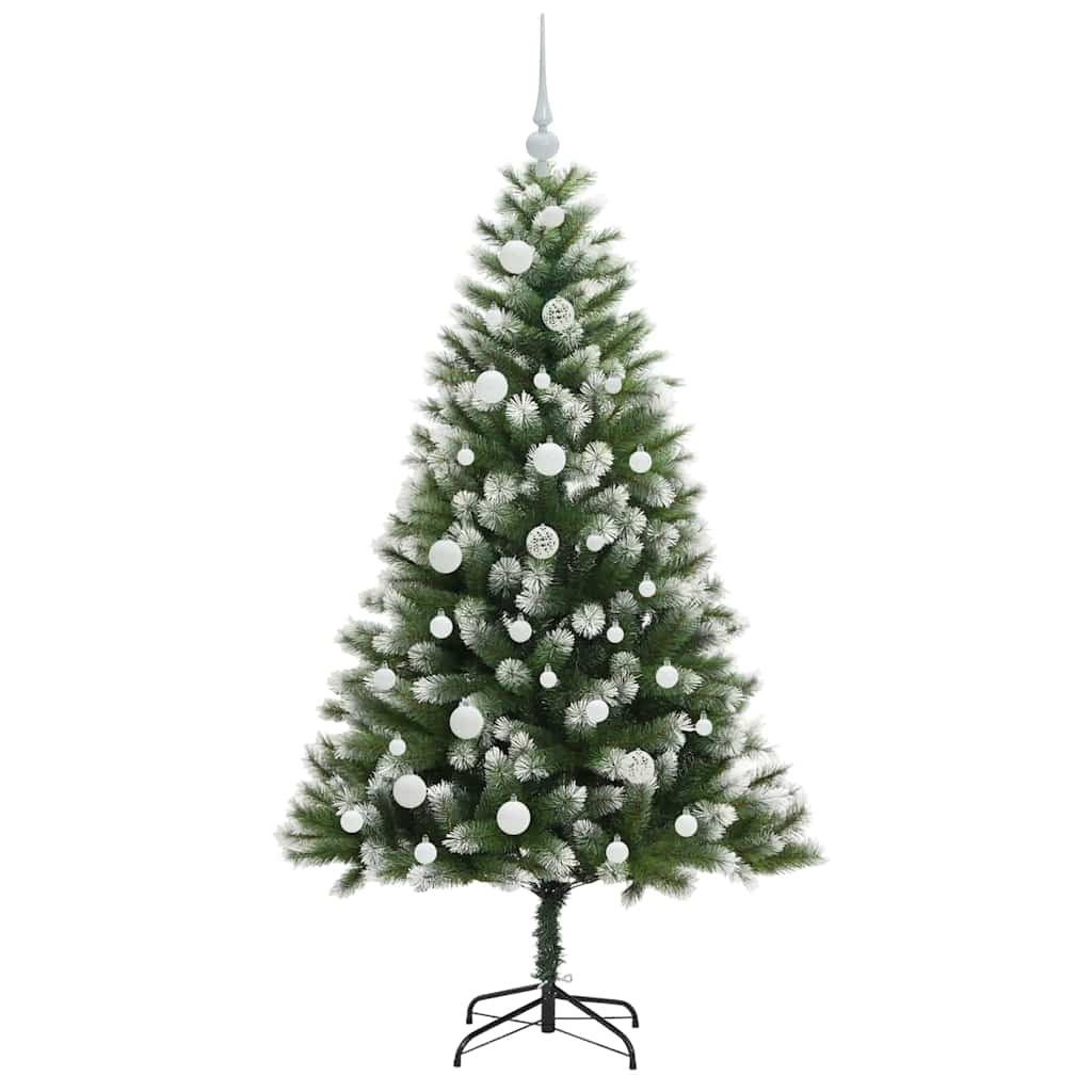 Kunstmatige scharnierkerstboom met bedekte sneeuw 150 cm