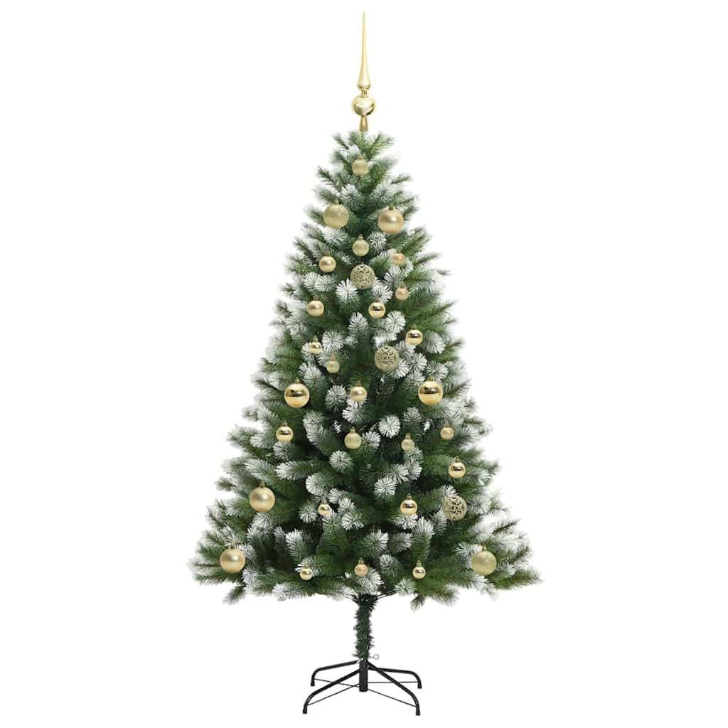 Kunstmatige scharnierkerstboom met bedekte sneeuw 150 cm