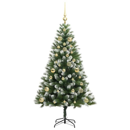 Kunstmatige scharnierkerstboom met bedekte sneeuw 150 cm