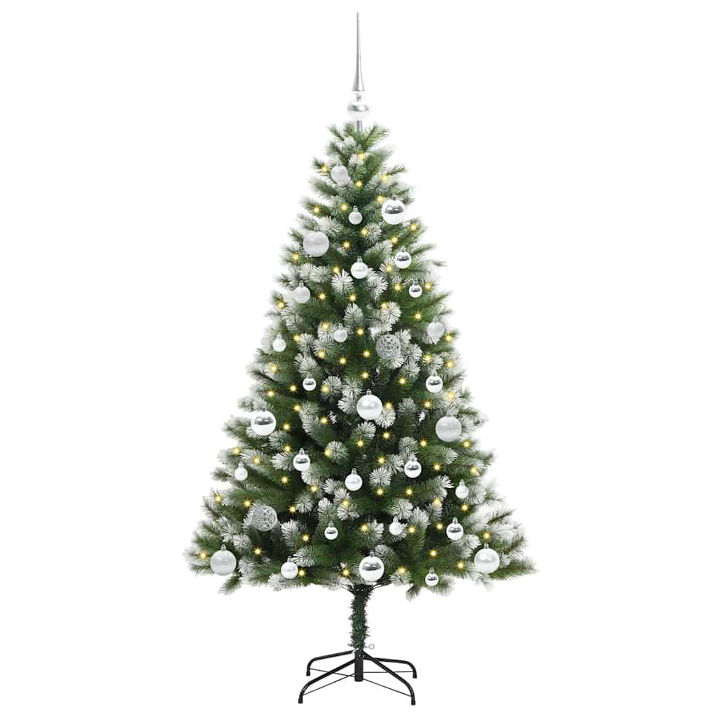 Kunstmatige scharnierkerstboom met bedekte sneeuw 150 cm