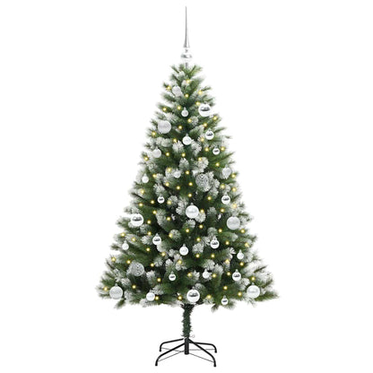 Kunstmatige scharnierkerstboom met bedekte sneeuw 150 cm