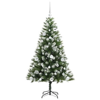 Kunstmatige scharnierkerstboom met bedekte sneeuw 150 cm