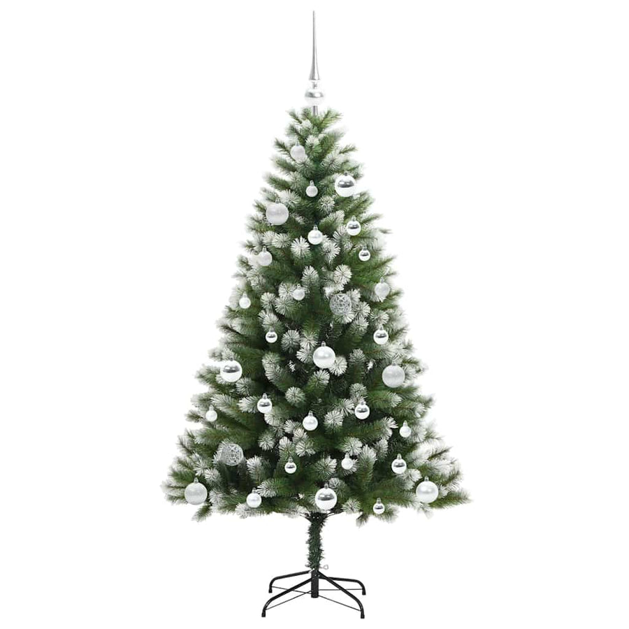 Kunstmatige scharnierkerstboom met bedekte sneeuw 150 cm