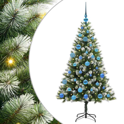 Kunstmatige scharnierkerstboom met bedekte sneeuw 150 cm