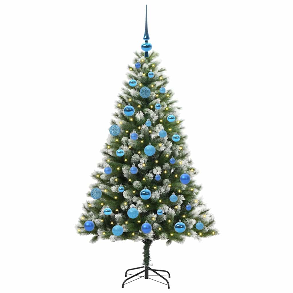 Kunstmatige scharnierkerstboom met bedekte sneeuw 150 cm
