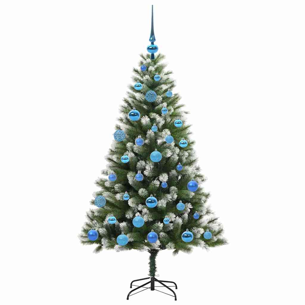 Kunstmatige scharnierkerstboom met bedekte sneeuw 150 cm