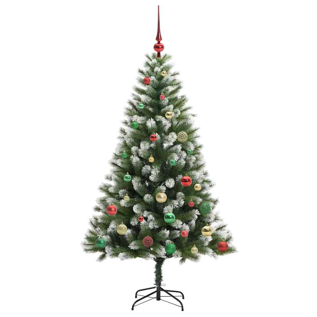 Kunstmatige scharnierkerstboom met bedekte sneeuw 150 cm