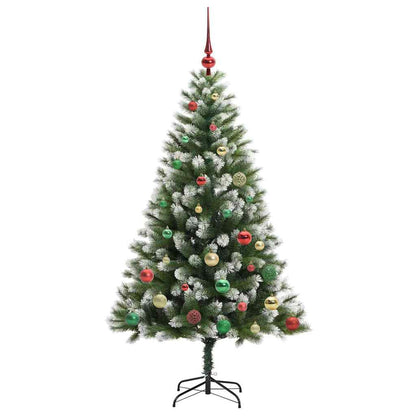 Kunstmatige scharnierkerstboom met bedekte sneeuw 150 cm