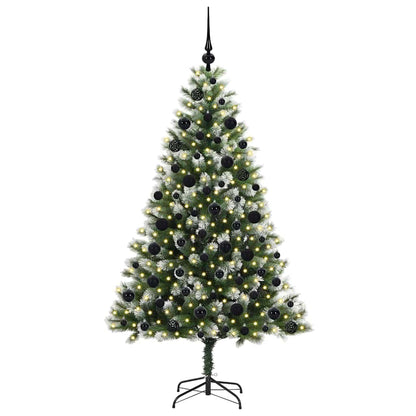 Kunstmatige scharnierkerstboom met bedekte sneeuw 180 cm