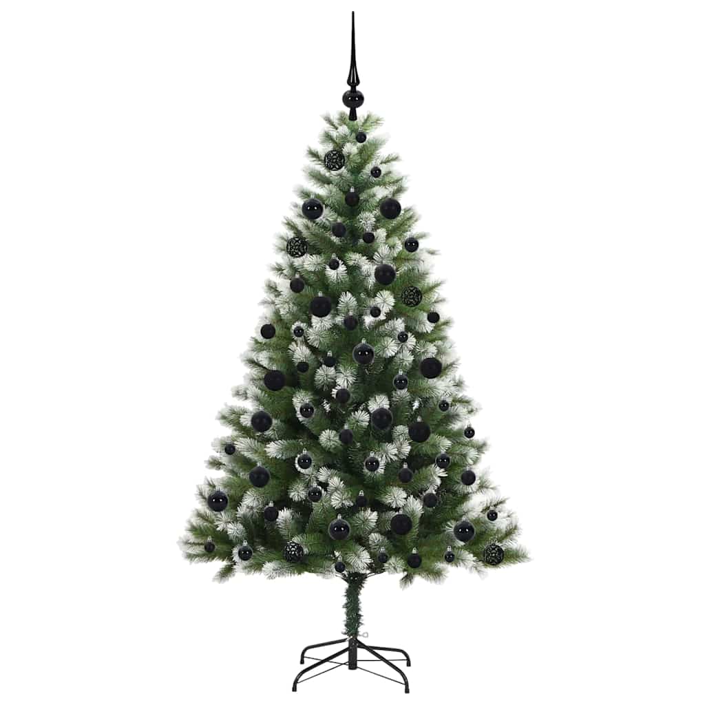 Kunstmatige scharnierkerstboom met bedekte sneeuw 180 cm