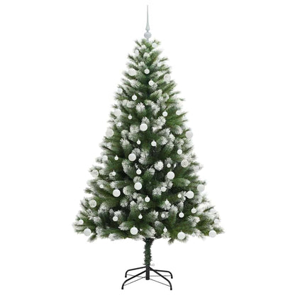 Kunstmatige scharnierkerstboom met bedekte sneeuw 180 cm
