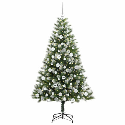 Kunstmatige scharnierkerstboom met bedekte sneeuw 180 cm