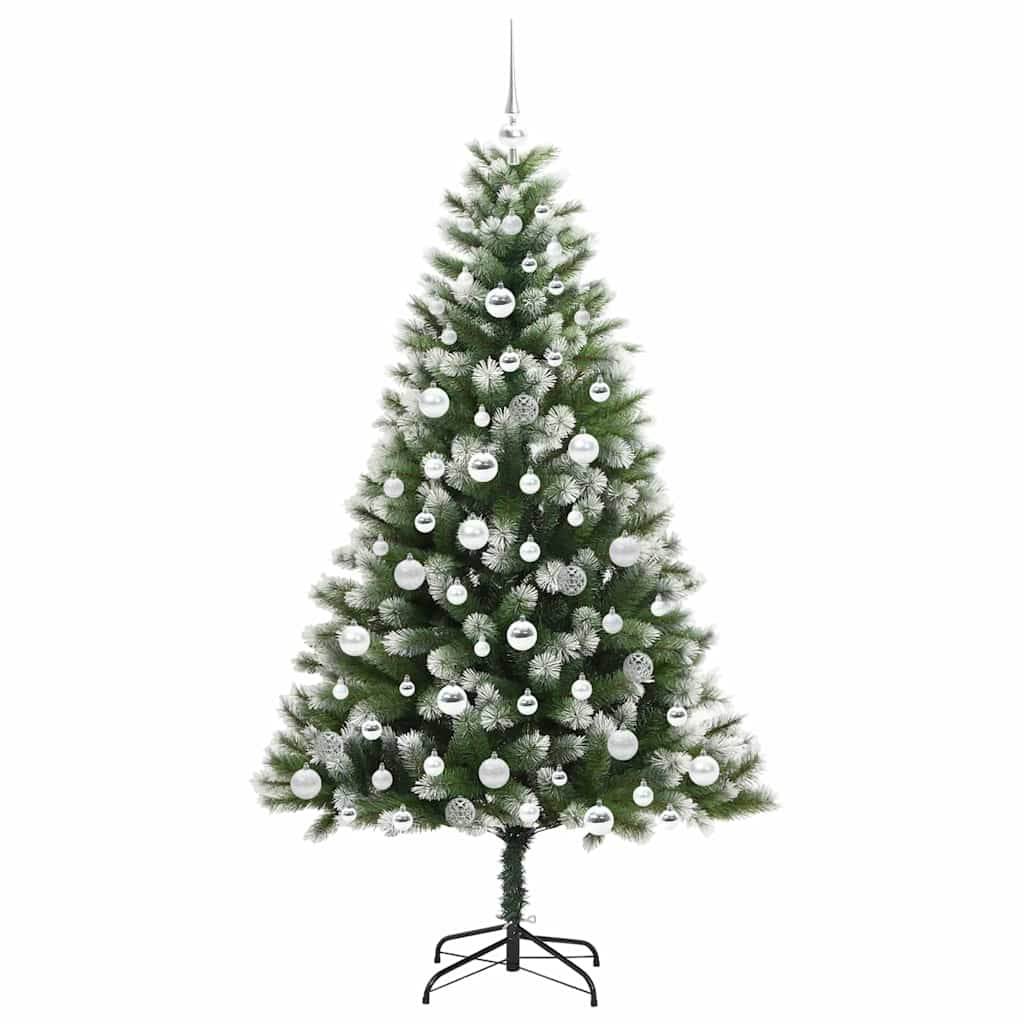Kunstmatige scharnierkerstboom met bedekte sneeuw 180 cm