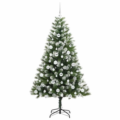 Kunstmatige scharnierkerstboom met bedekte sneeuw 180 cm