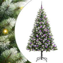 Kunstmatige scharnierkerstboom met bedekte sneeuw 180 cm
