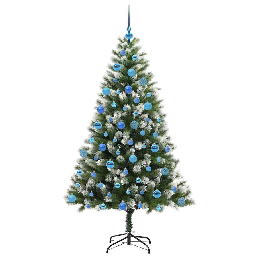 Kunstmatige scharnierkerstboom met bedekte sneeuw 180 cm