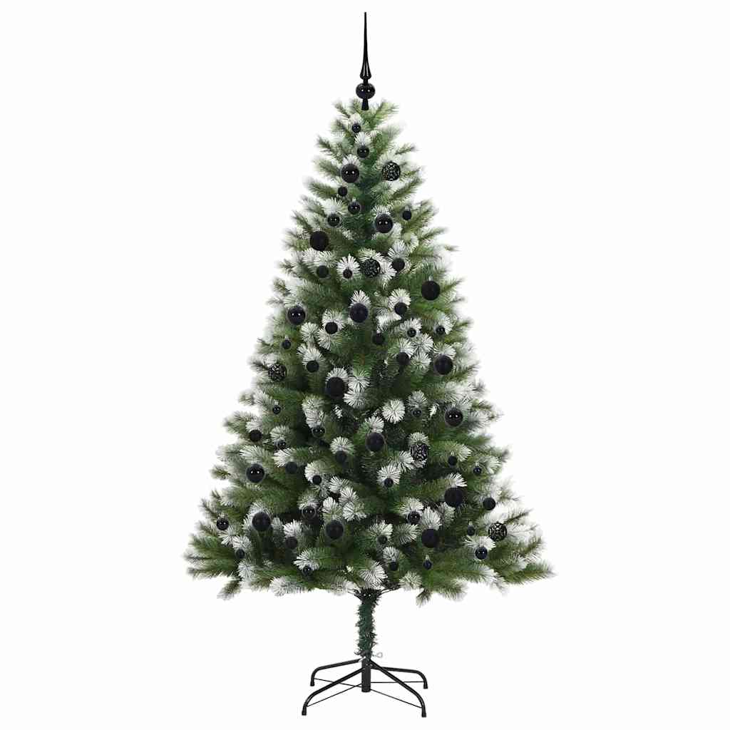 Kunstmatige scharnierkerstboom met bedekte sneeuw 210 cm