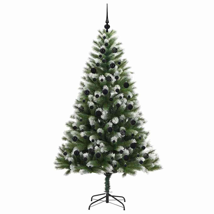 Kunstmatige scharnierkerstboom met bedekte sneeuw 210 cm