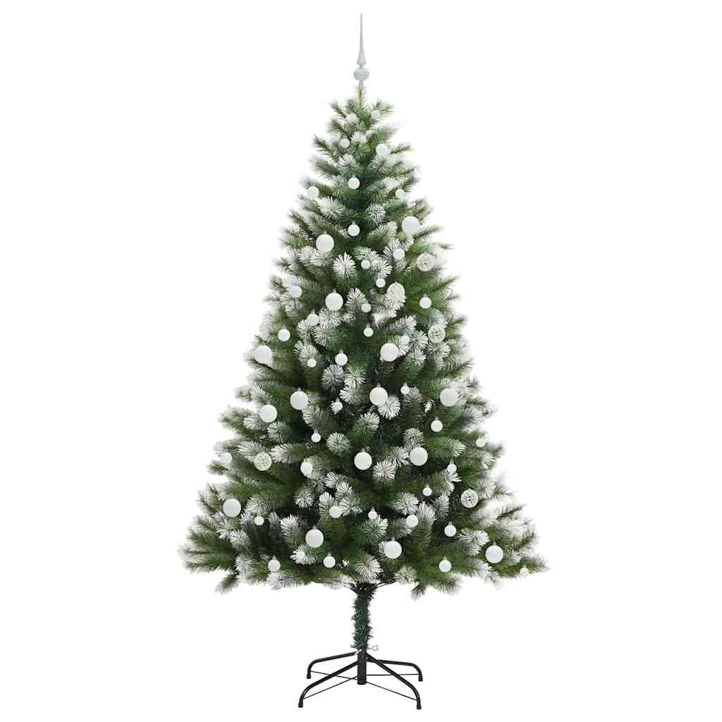 Kunstmatige scharnierkerstboom met bedekte sneeuw 210 cm