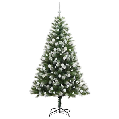 Kunstmatige scharnierkerstboom met bedekte sneeuw 210 cm
