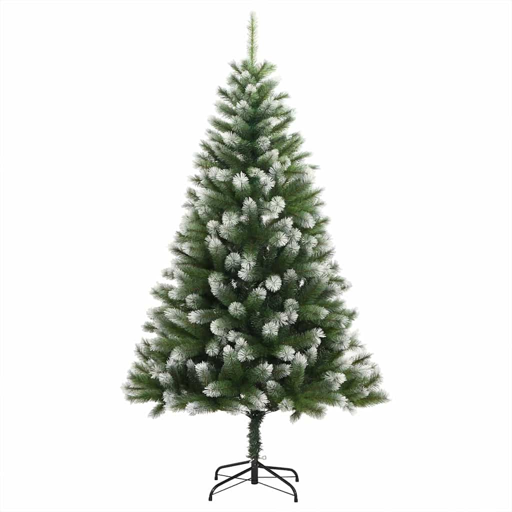 Kunstmatige scharnierkerstboom met bedekte sneeuw 210 cm