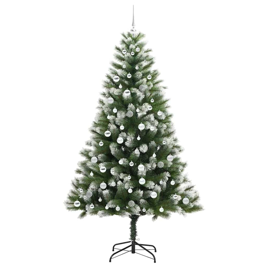 Kunstmatige scharnierkerstboom met bedekte sneeuw 210 cm