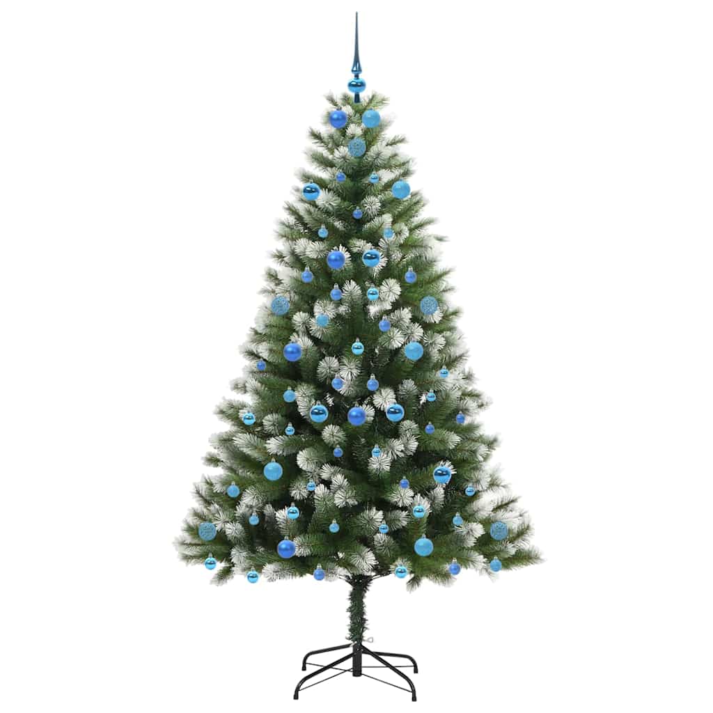 Kunstmatige scharnierkerstboom met bedekte sneeuw 210 cm