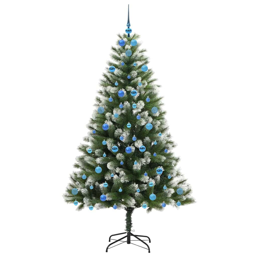 Kunstmatige scharnierkerstboom met bedekte sneeuw 210 cm