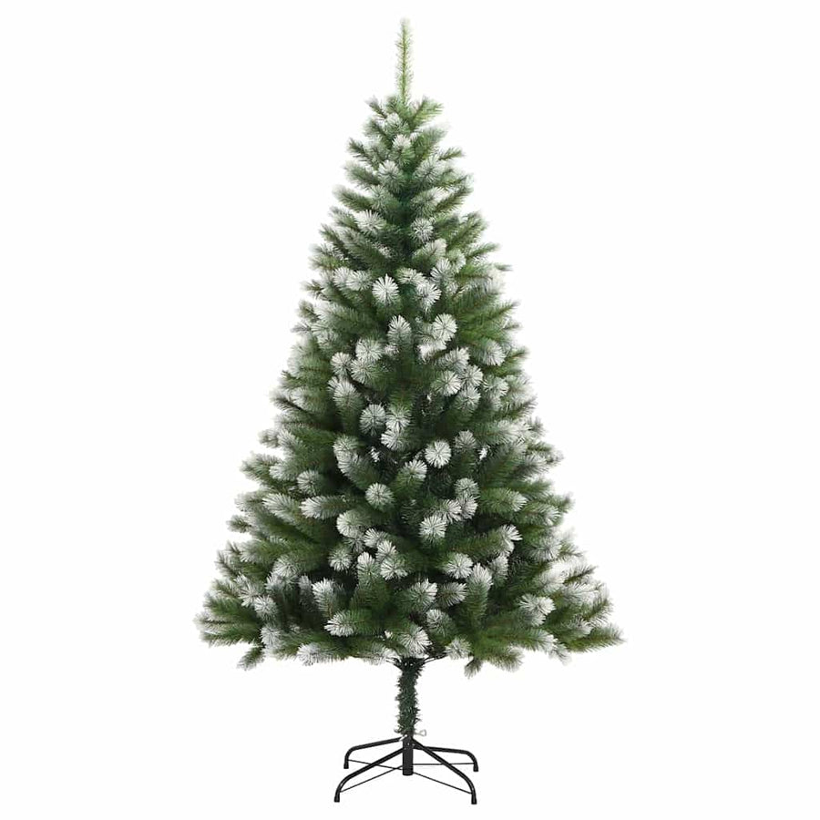 Kunstmatige scharnierkerstboom met bedekte sneeuw 210 cm