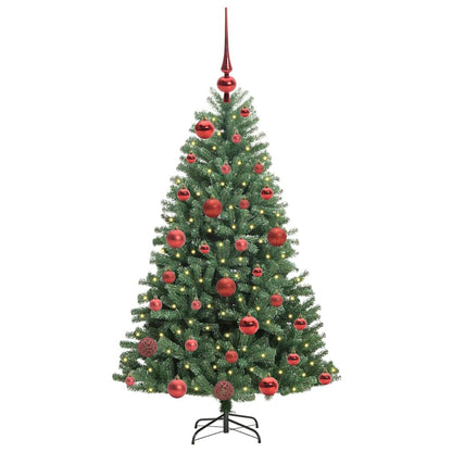Kunstmatige Inklapbare Kerstboom Groen 120 cm PVC en Metaal
