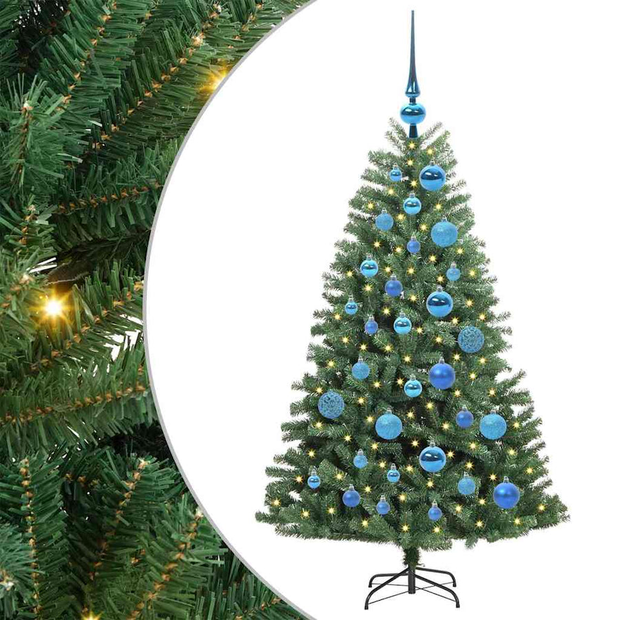 Kunstmatige Inklapbare Kerstboom Groen 120 cm PVC en Metaal