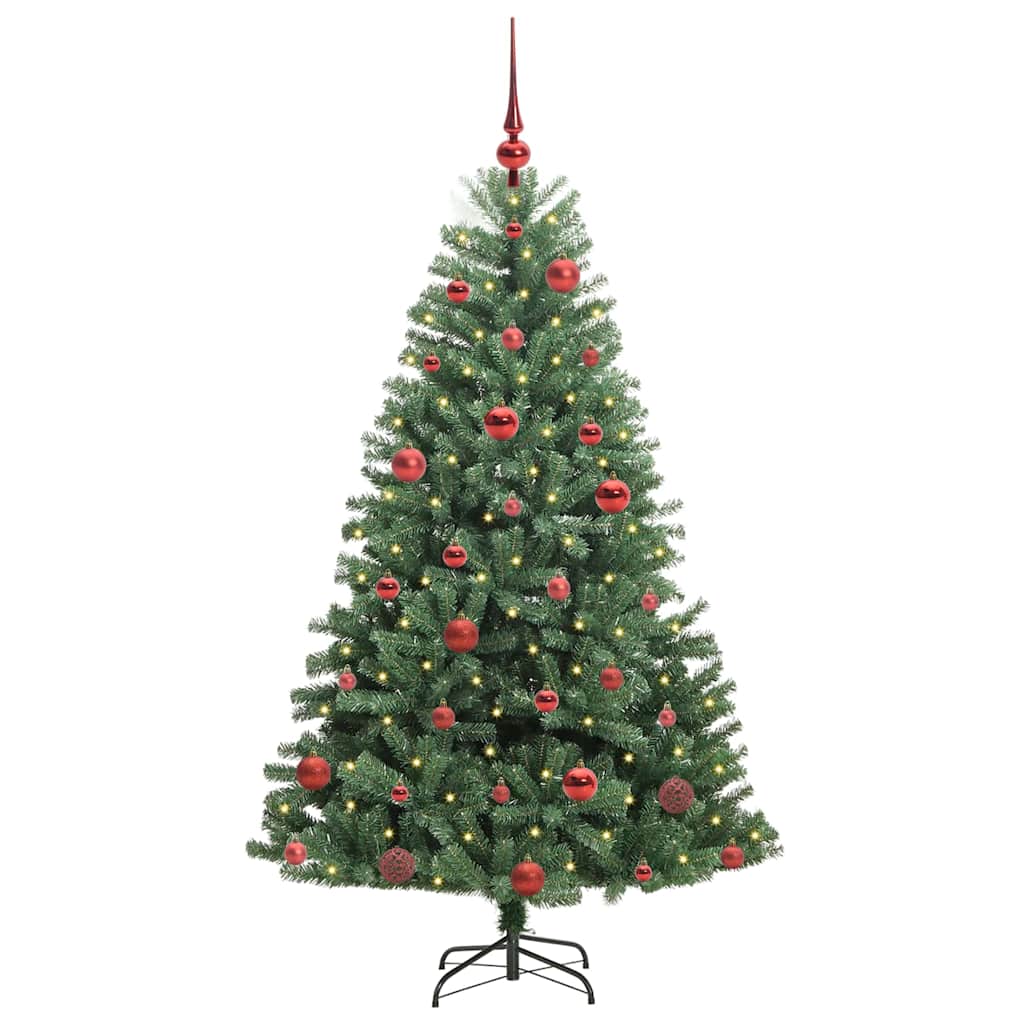 Kunstmatige Inklapbare Kerstboom Groen 150 cm PVC en Metaal