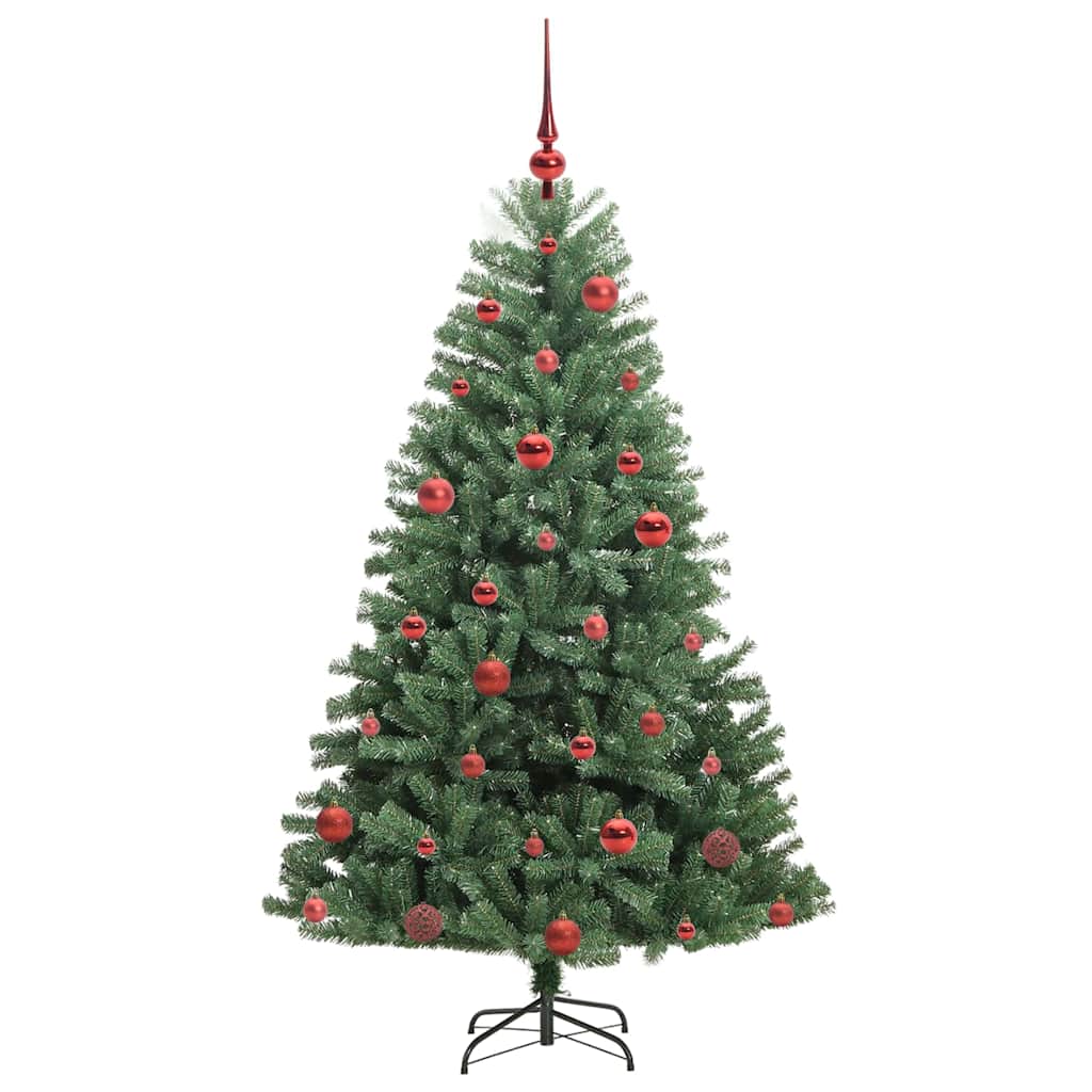 Kunstmatige Inklapbare Kerstboom Groen 150 cm PVC en Metaal